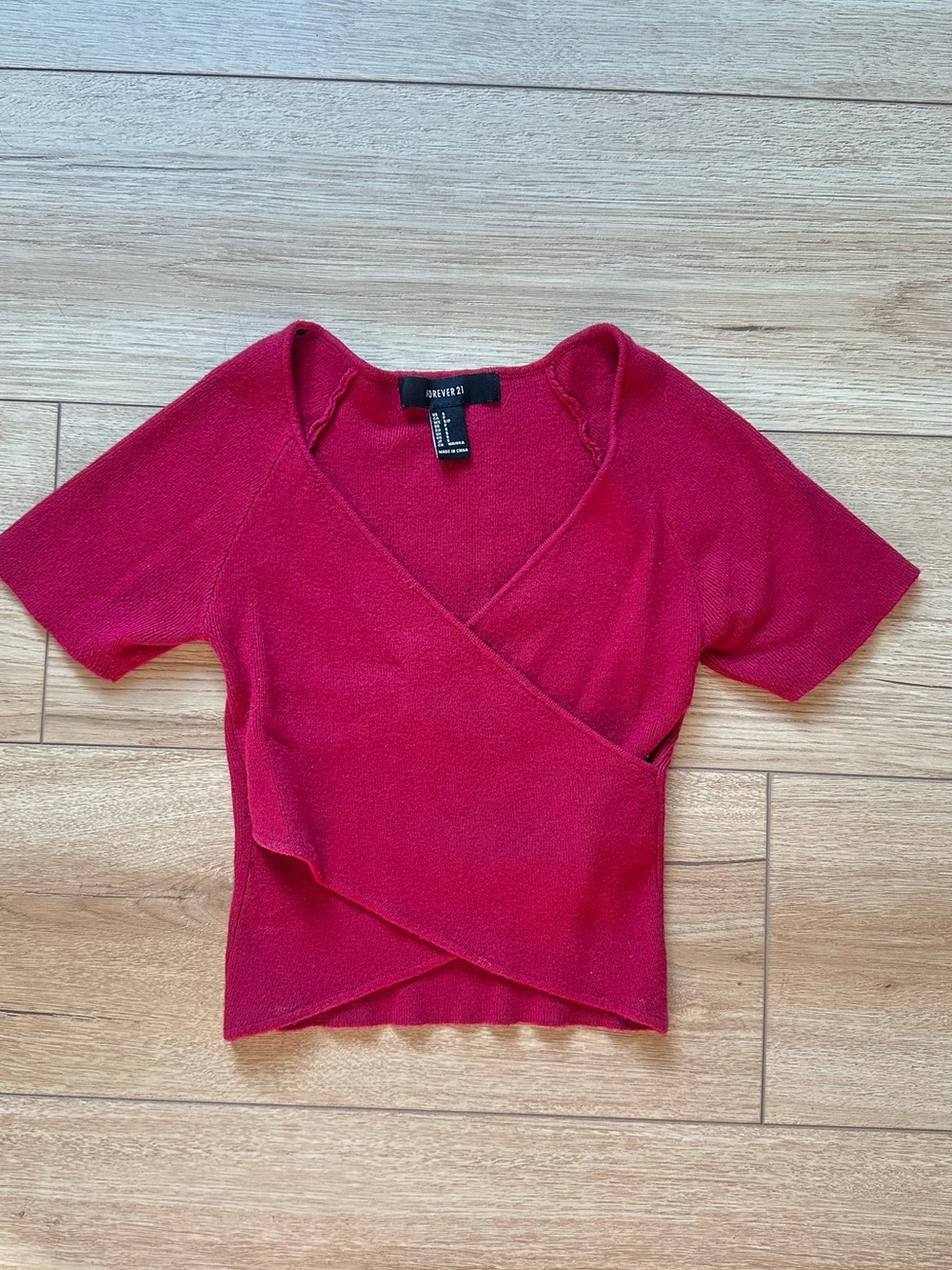 Forever 21 Red Wrap Crop Top